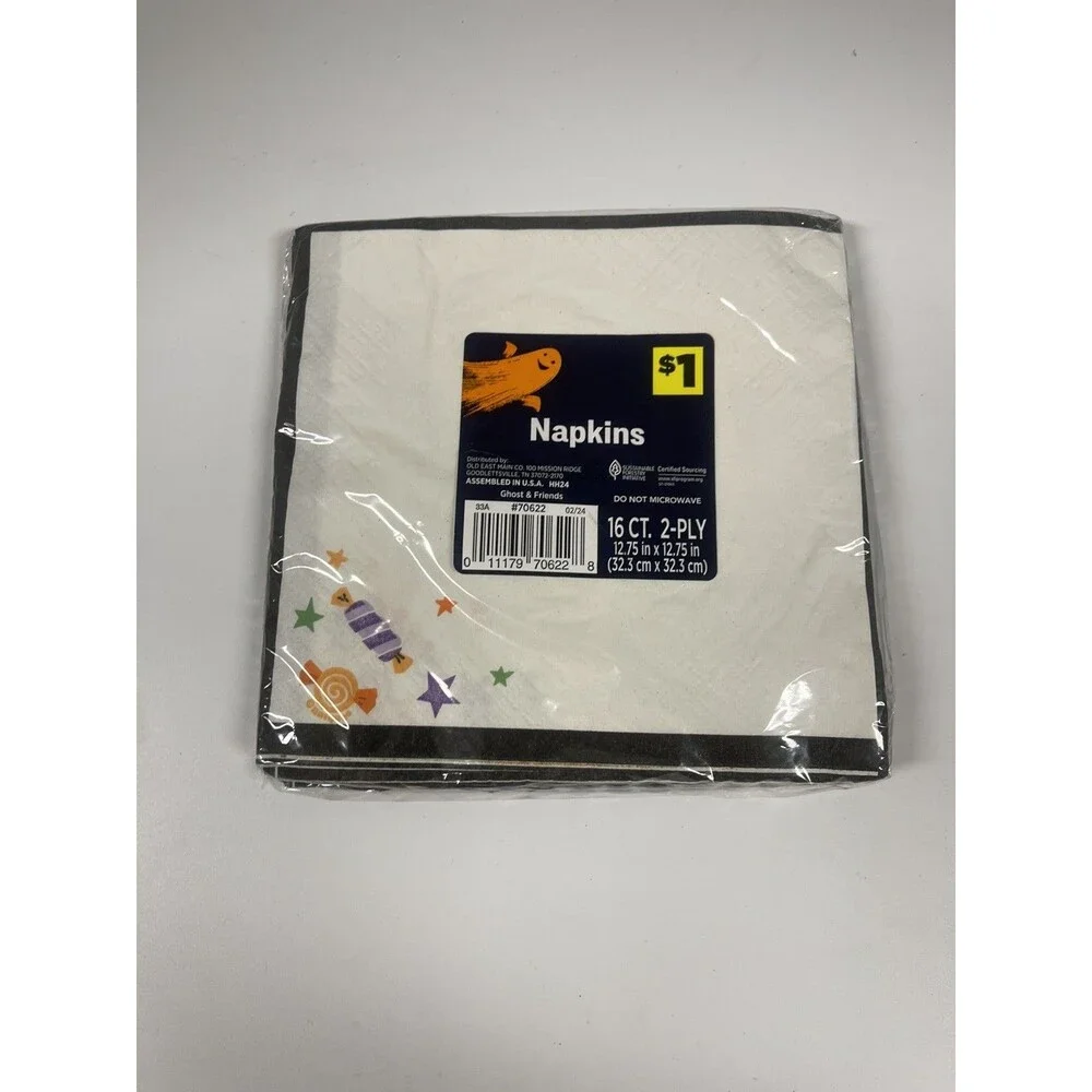 Halloween party supplies Plates, Cups, Napkins And decorations Party Of 6 #313